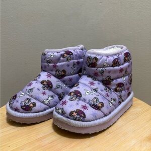 Frozen Purple Kids' One-Piece Boot Slippers